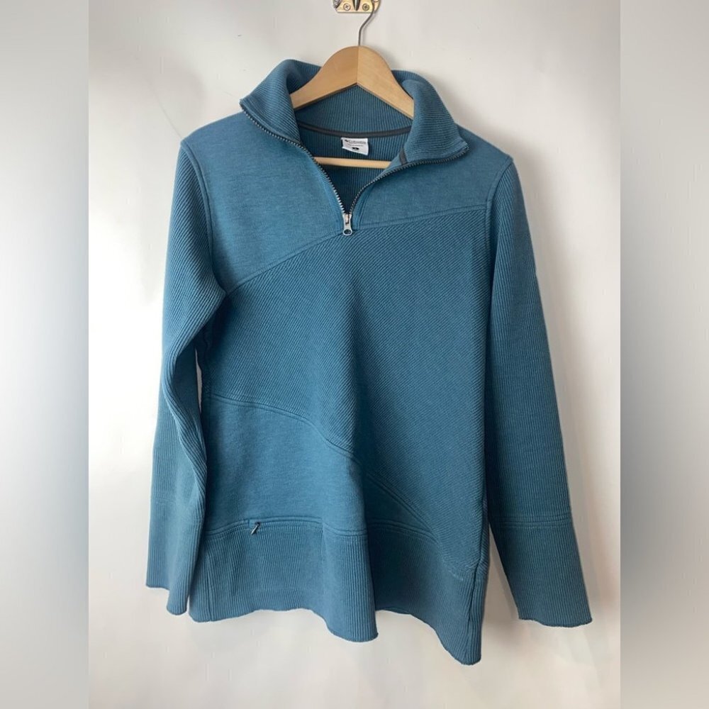 Columbia‎ Omni-shade Tunic Quarter Zip Ribbed Top